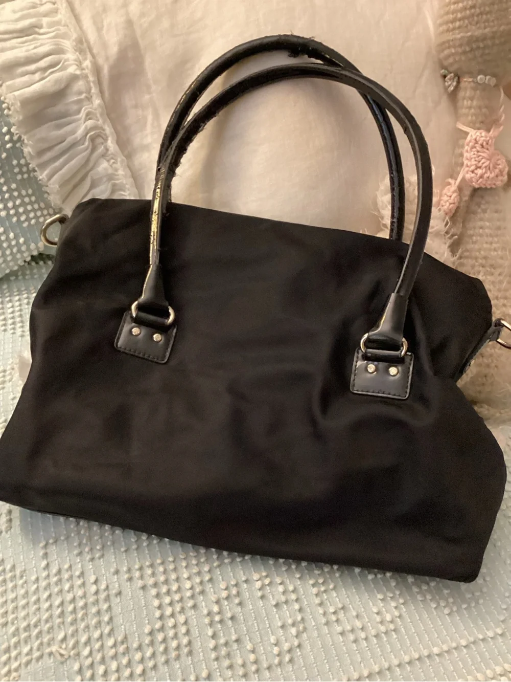 Kate Spade Black Nylon Tote Bag